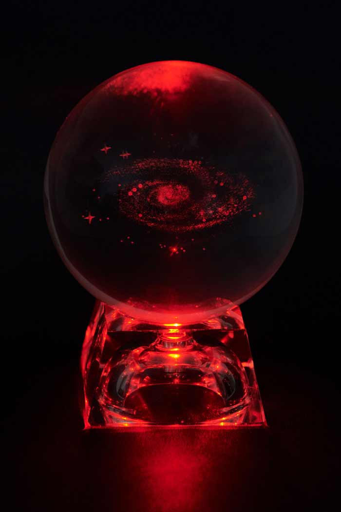 Clear Glass Galaxy Sphere