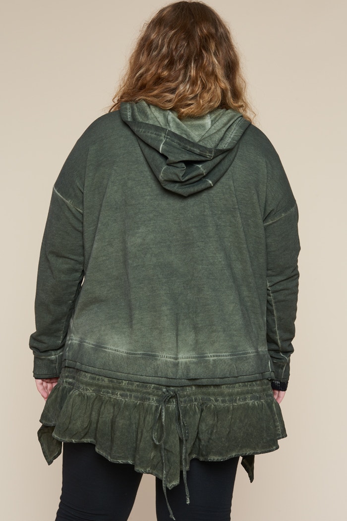 Details about   Gymboree Green Ruffle Zip Up Hooded Sweatshirt 