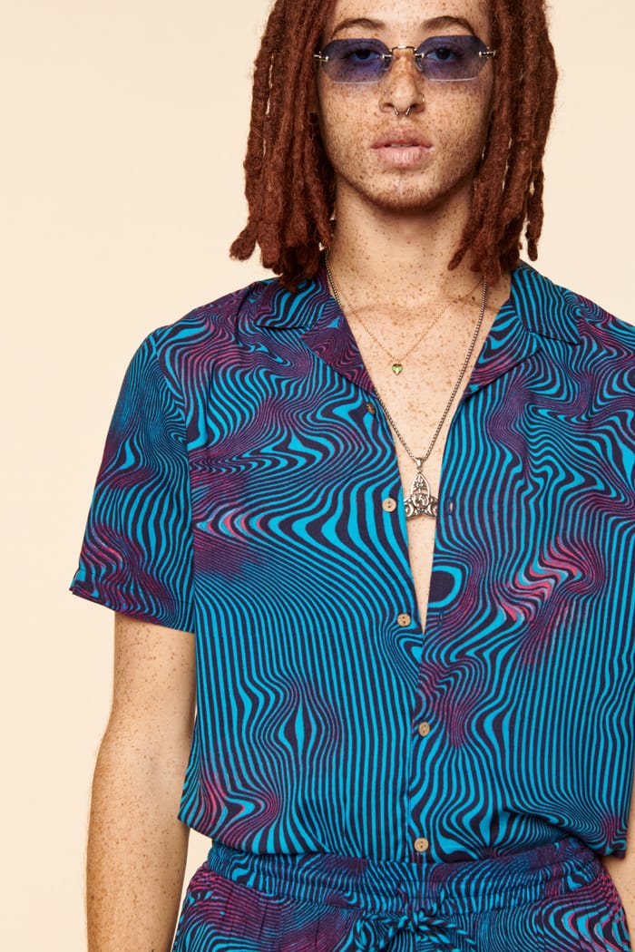 psychedelic button up shirt
