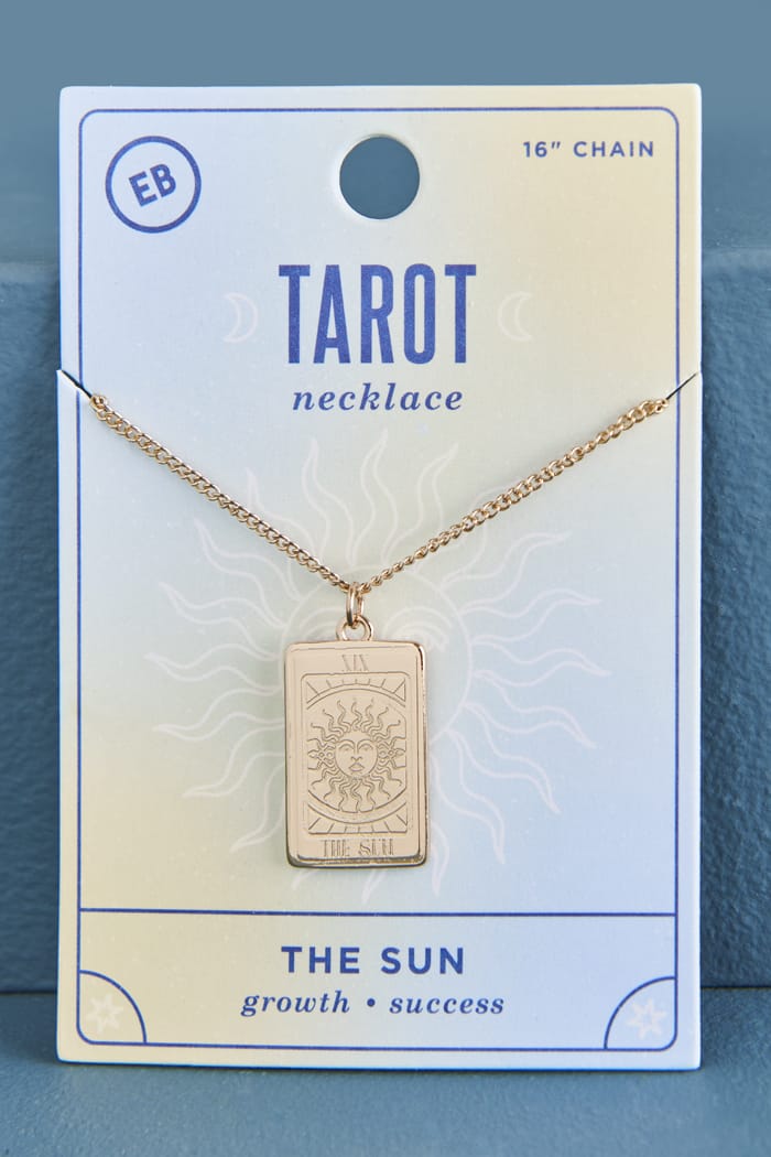 The Sun Tarot Card Necklace Earthbound Trading Co