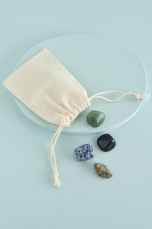 Healing Stones and Pouch Set spilled out