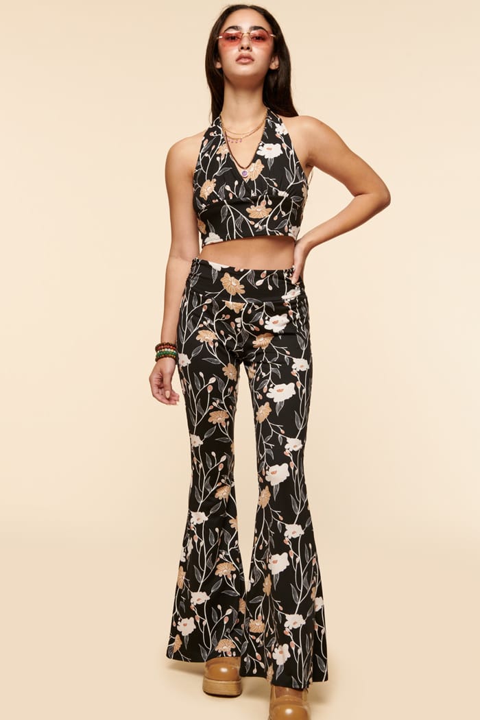 Floral online flare pants