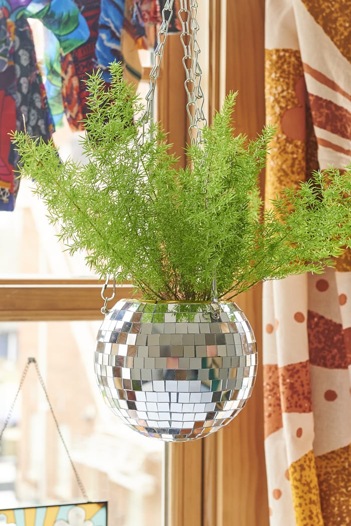 Disco Ball Hanging Planter