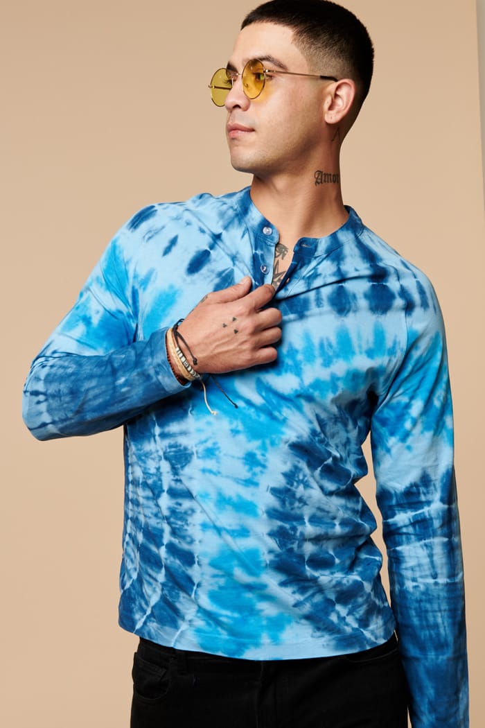 Dark blue sales tie dye shirt