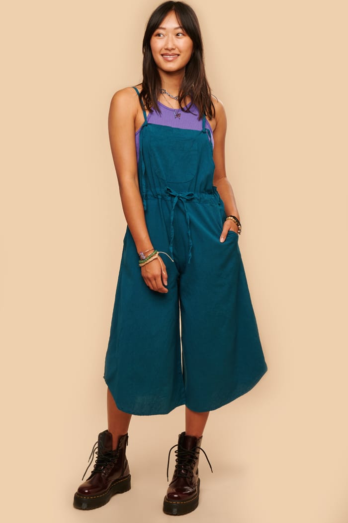 Teal Aura Overall Jumpsuit Earthbound Trading Co