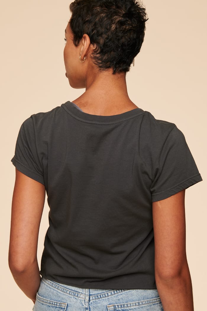 Rolling stones cropped t shirt outlet