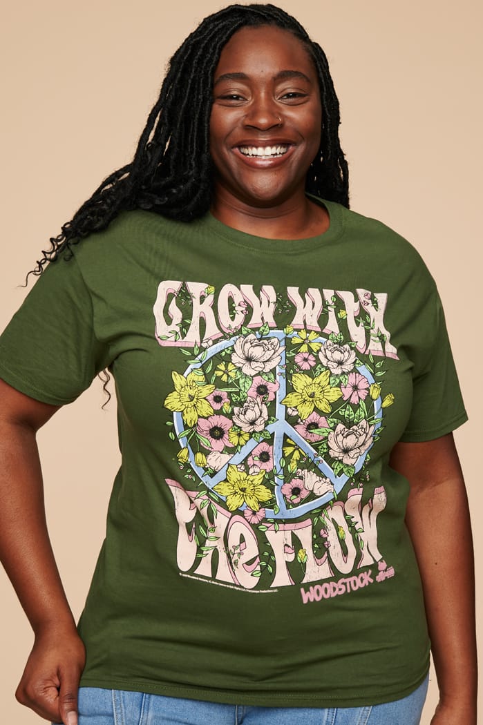 Grow with the Flow Woodstock T Shirt Earthbound Trading Co