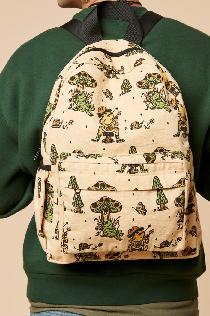 Frog backpack store