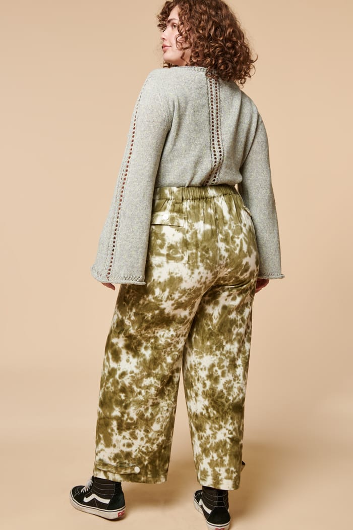 Tie dye wide leg trousers sale
