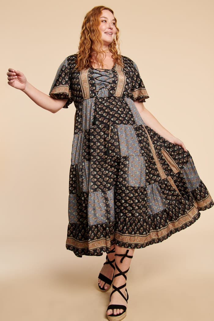 Vintage inspired discount maxi dress