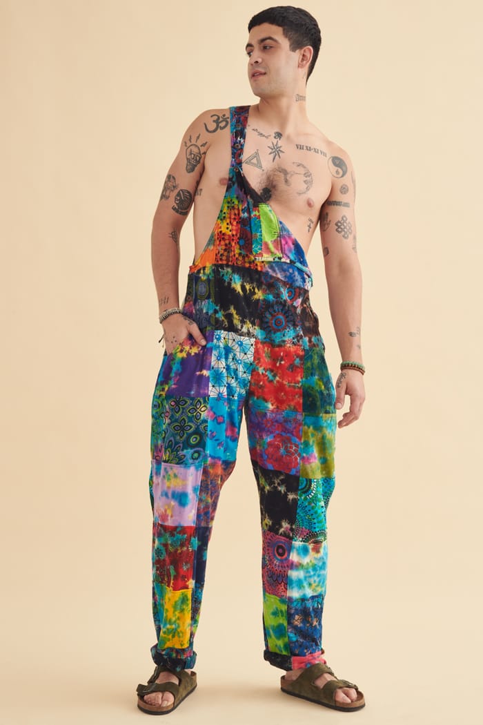 Tie dye overalls hot topic top