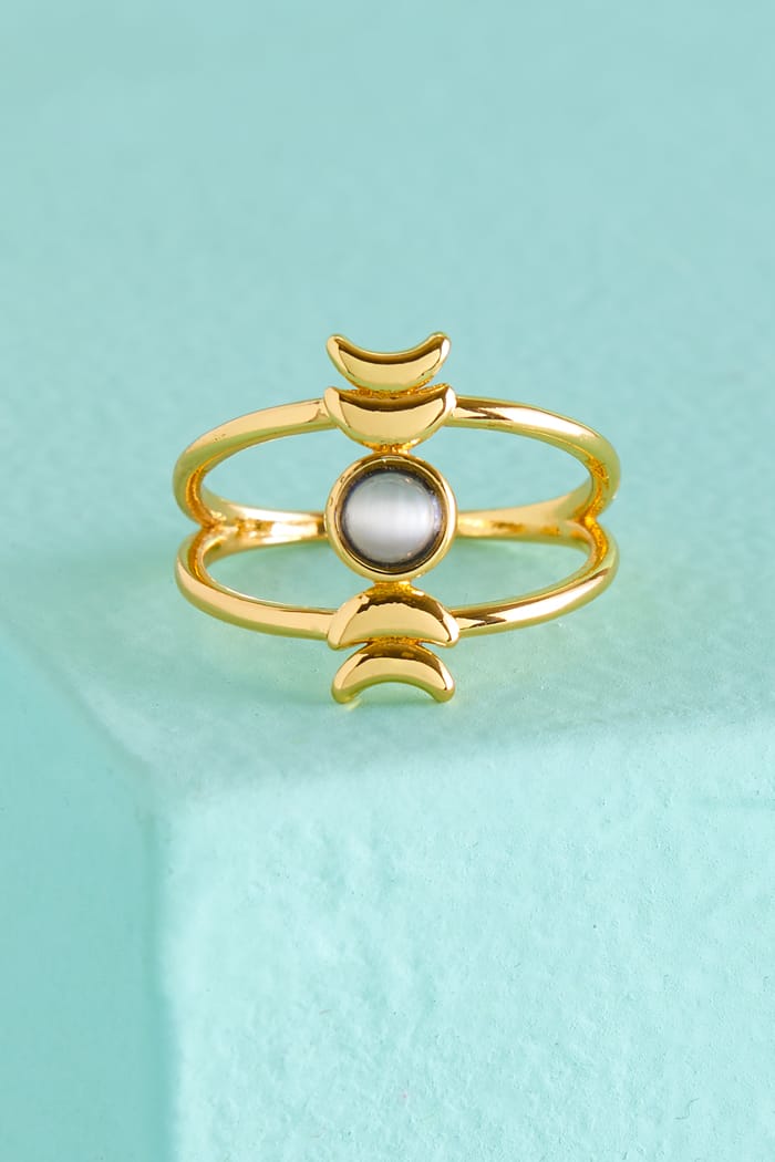Glass Moon Phase Ring