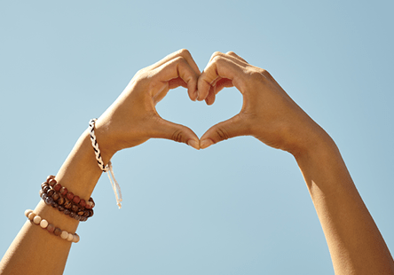 Hands showing heart