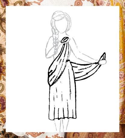 Gather short layer in each hand.