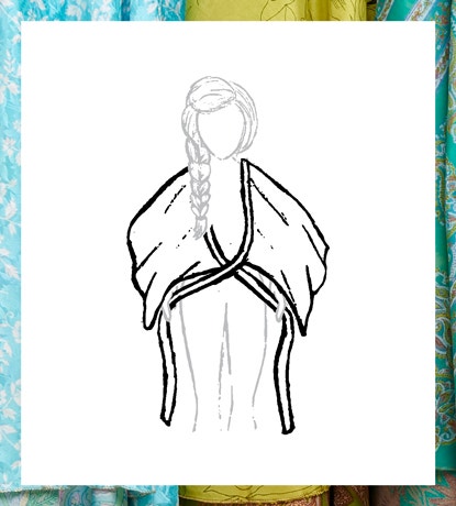 Cross straps in front.