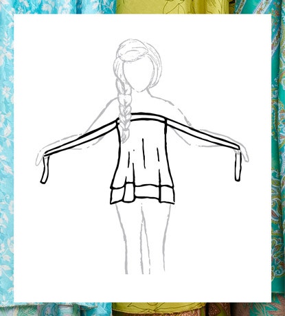 Cross straps behind back and bring to front.