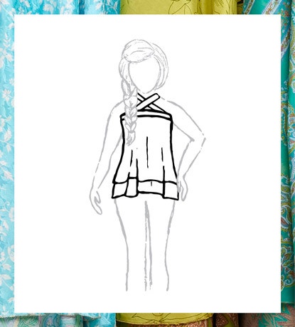 Adjust fabric as needed.